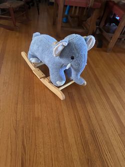Kids pottery Barn Elephant Plush Rocker