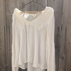 Boho Cream Lace Blouse