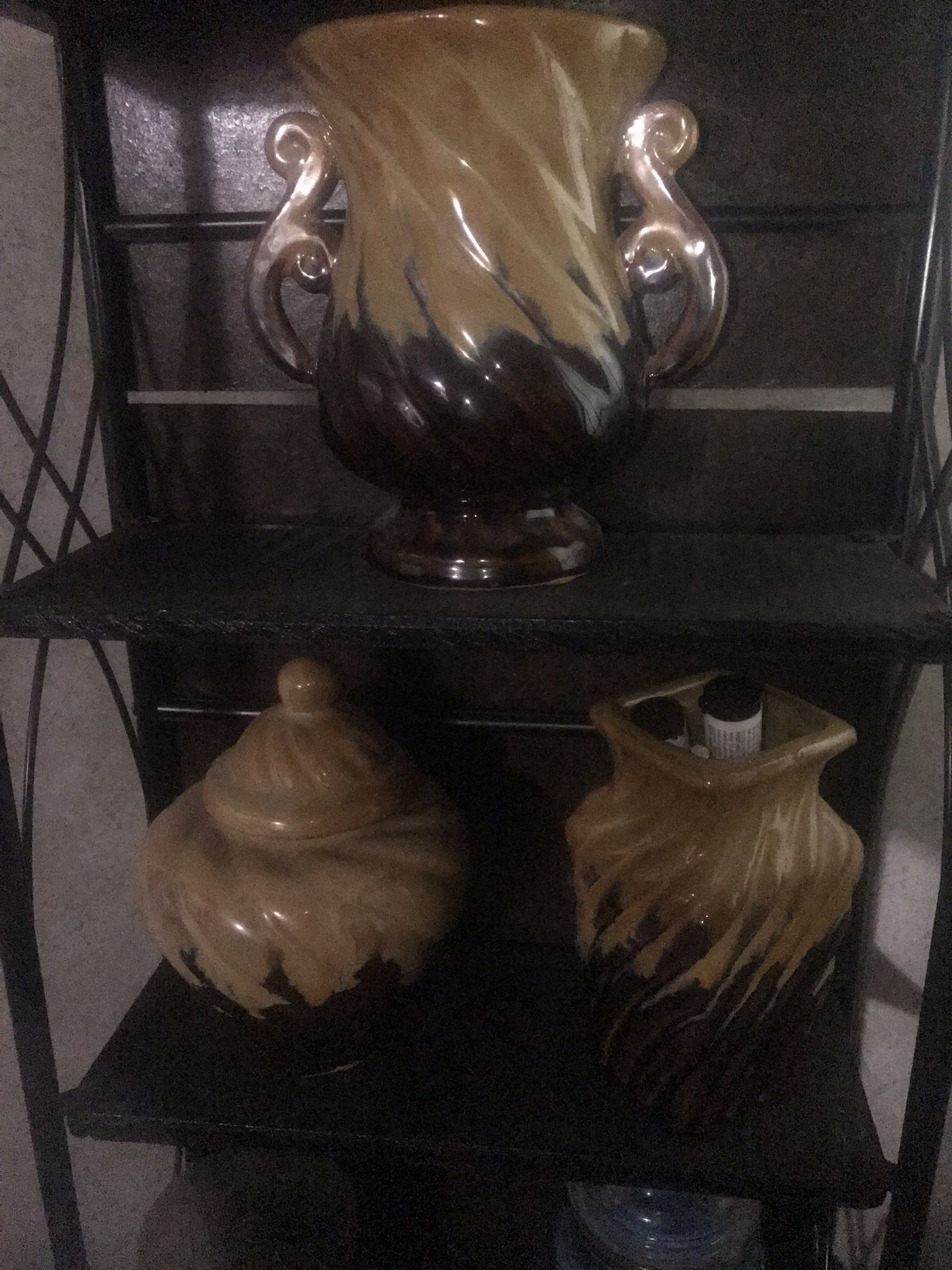 3 ceramic vase set