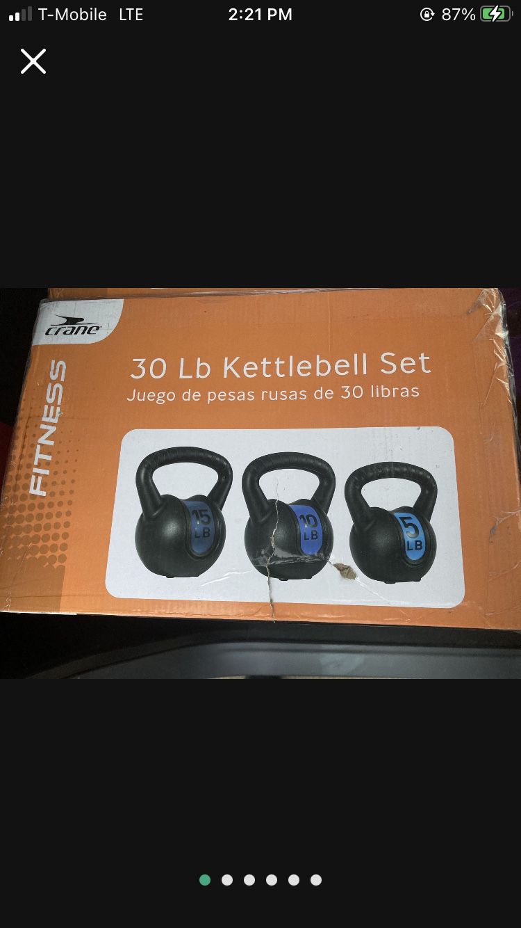 Available ✅New Set Of 30 Lbs Kettle Bells 