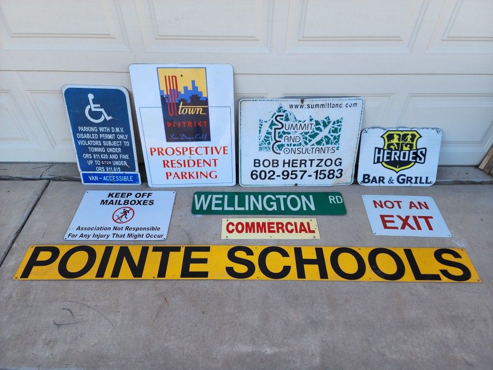 Collection Vintage Retired Signs Garage Mancave Wall Art