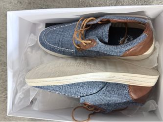 GLOBALWIN Mens 1803 Blue Fashion Casual Loafers Lace Up Boat Shoes Size 8.5 US