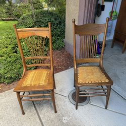 Antique Sitting Chairs! Set Of Two 