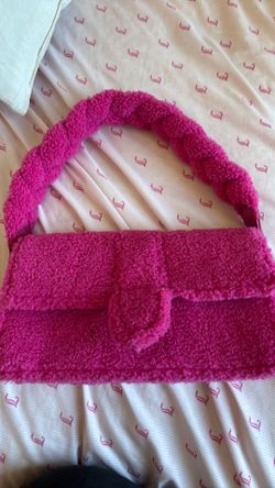 Hot Pink Teddy Shoulder Bag