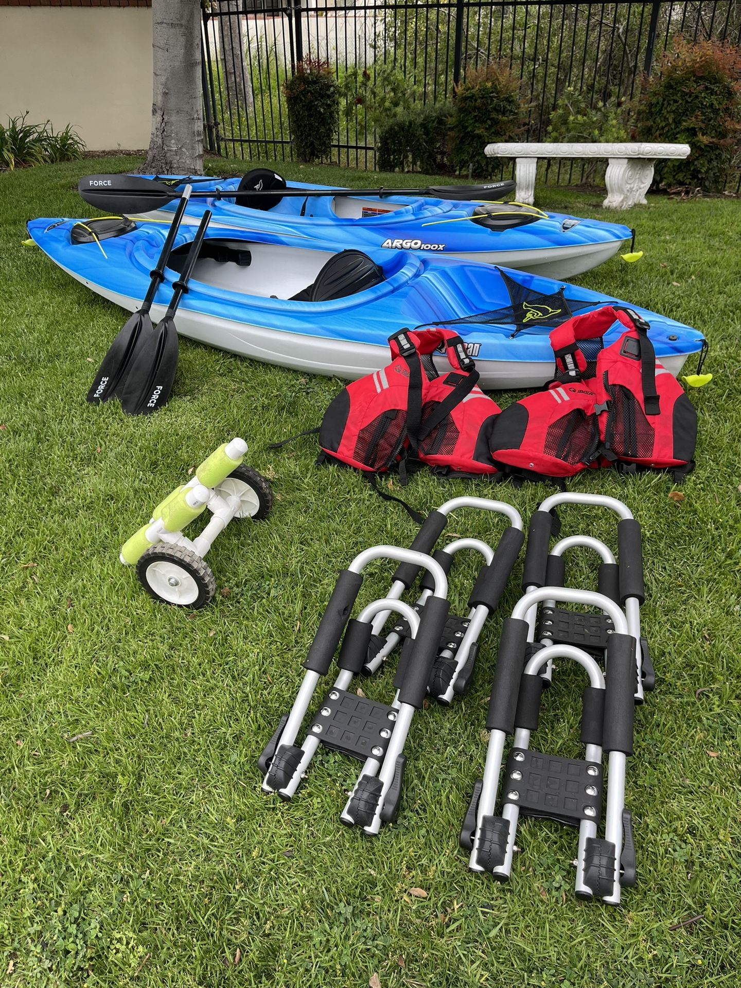 Like New Complete Kayak Set For Two - Make An Offer Pick Today Or Tomorrow 