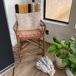COOL LEATHER & BAMBOO CHAIR