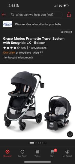 Graco Modes Pramette Travel System with Snugride LX - Edison