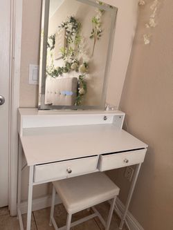 Vanity with mirror