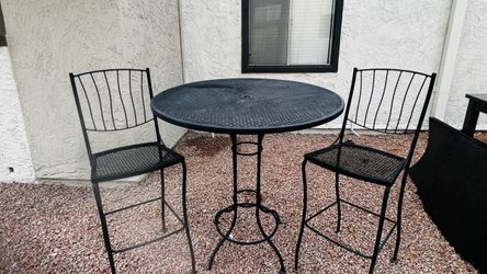Metal Patio Table & 2 Chairs – Great Outdoor Set