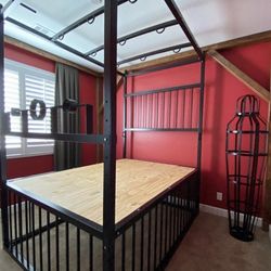Bed Frame with Cage For Dogs 