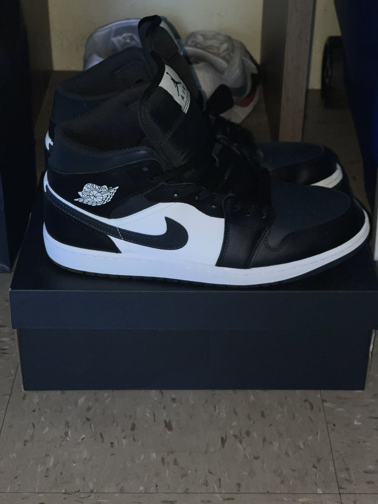 Brand New Black And White 1s Jordan Size 11/half