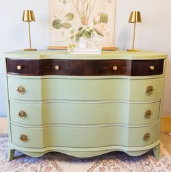 Vintage 4 Drawer, Sage Dresser