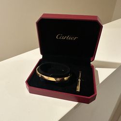 Cartier Love Bracelet 18k Yellow Gold Small Model Size 17