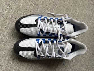 Size 9 men Nike Vapor Football Cleats White Blue Black