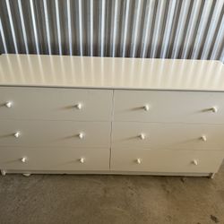 White 6 Drawer Dresser AFW