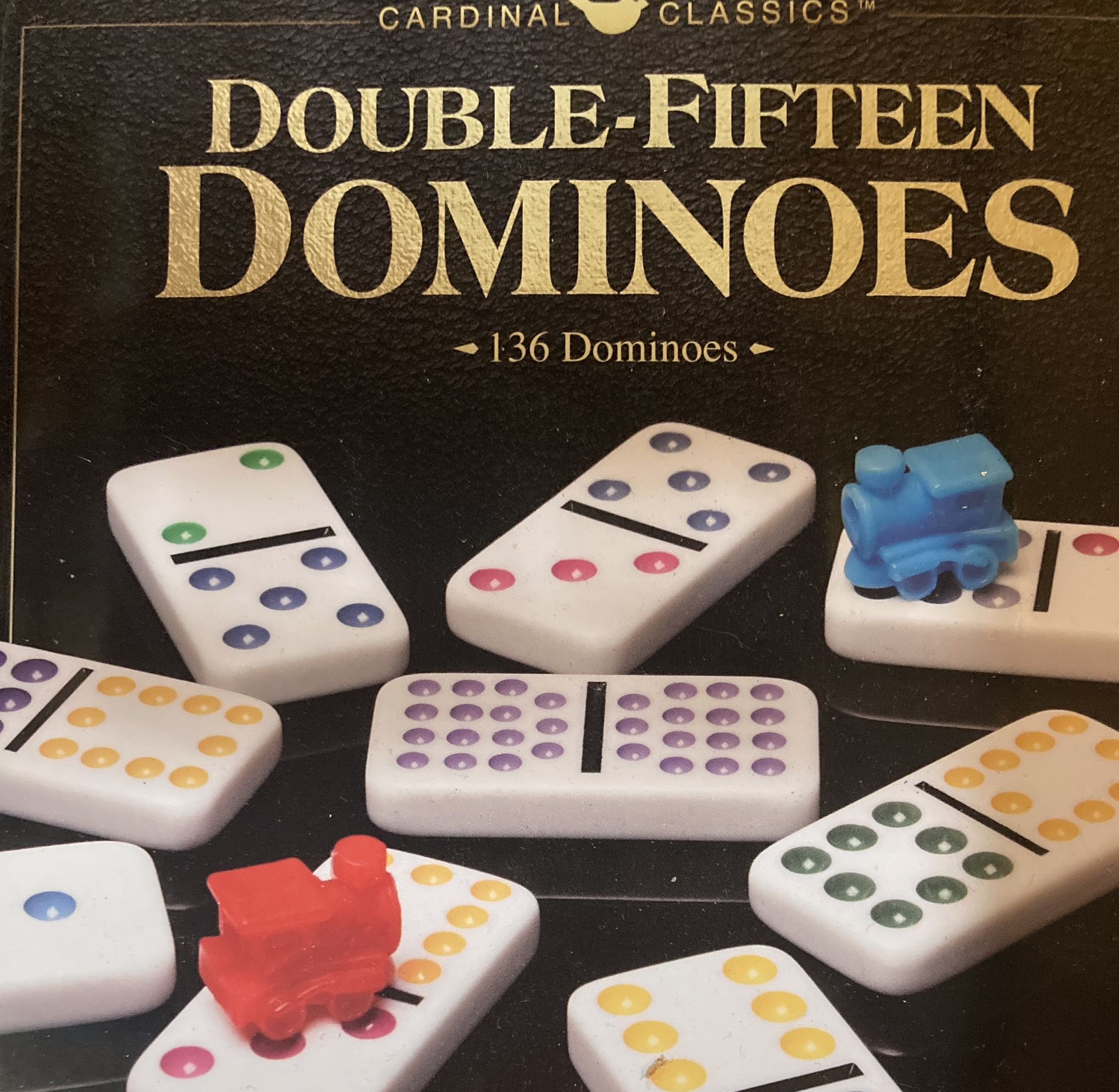 Double Fifteen 15 Dominoes Mexican Train Table Game Huge Set