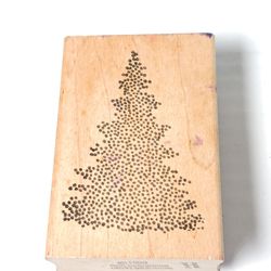 Christmas Tree Of Dots Wood Mounted Rubber Stamp From Ann-ticipations, Evergreen, Holiday