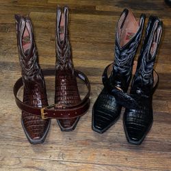 Botas Vaqueras Panza De Cocodrilo 8.5