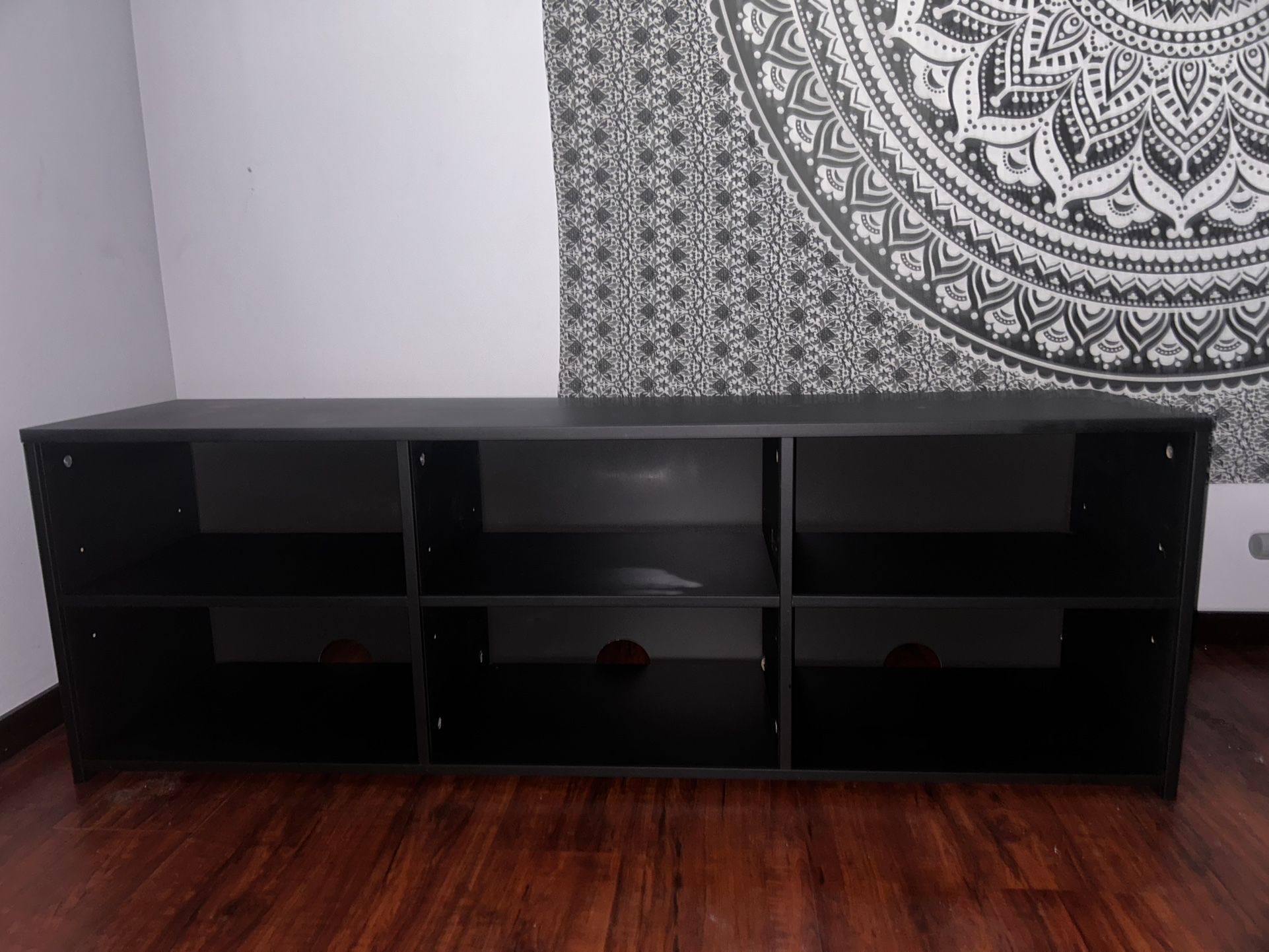 Blank Tv Stand With Six Shelves