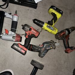 Crate Full Of Tools And Power Tools