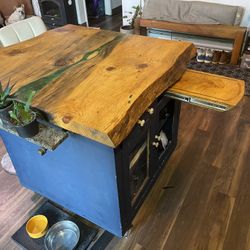 Kitchen Island With An Epoxy River