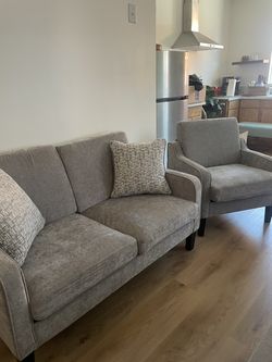 Cool Mid Century Modern Loveseat and Chair