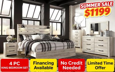 4 PC KING BEDROOM SET