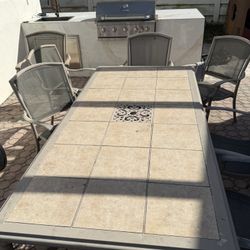 Outdoor patio set Aluminum Table And 8 Chairs Included 