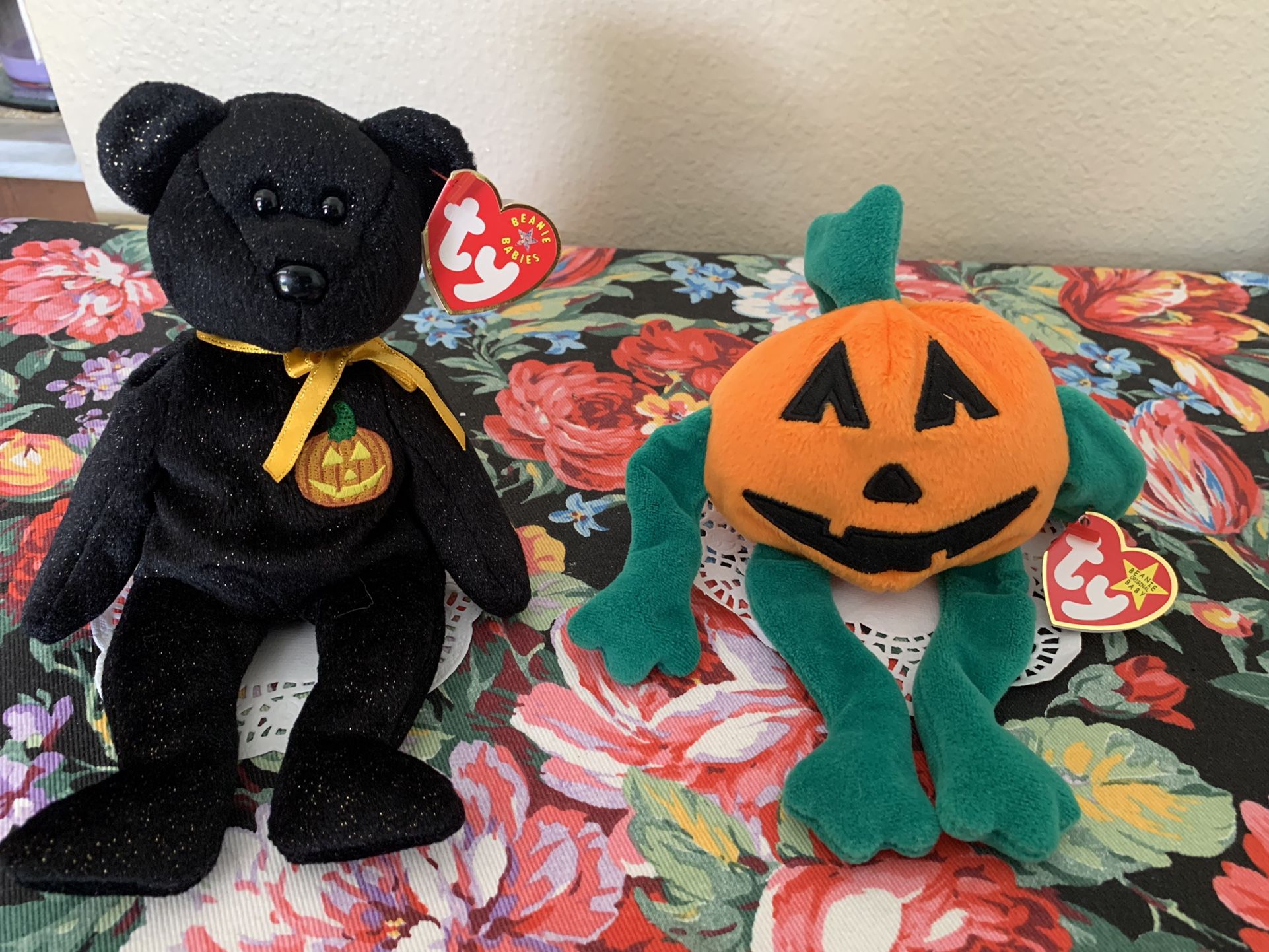 Halloween-Themed Beanie Babies, Set Of 2