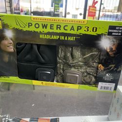  2 Pack POWERCAP 3.0, Headlamp in a Hat Beanie Rechargable Blk Camo Orange