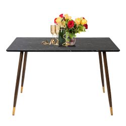 Rosa Rectangular Mid Century Wooden Dining Table