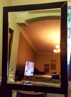 Dark cherry mirror 28"w X 36"h