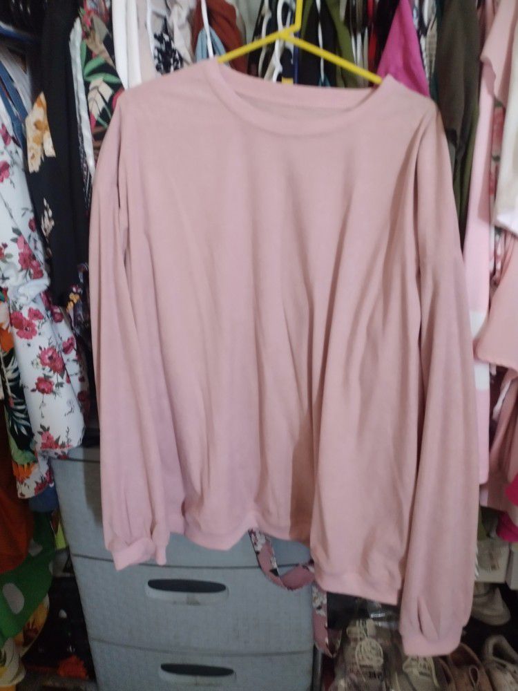 Pale Pink Cordroy Sweatshirt