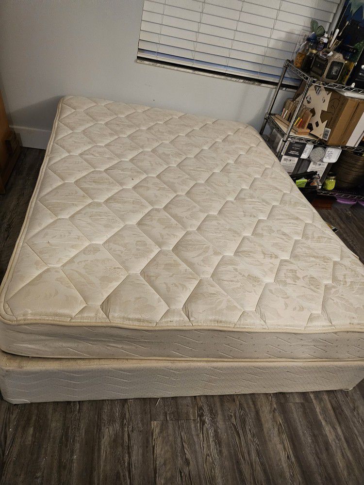 Queen Size Box Spring and Mattress