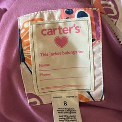 Carters Rain Jacket Girls Size 8 