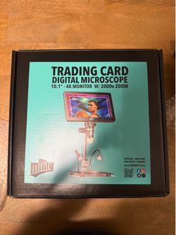 Mr. Minty trading card digital microscope.