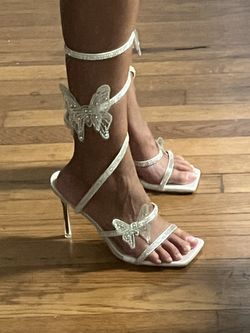 Brand New Beautiful Rhinestone Butterfly Shoes