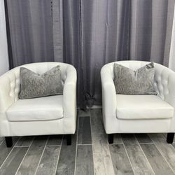 White Modern Accent Chairs 