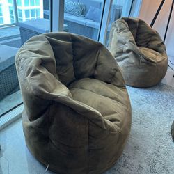 Big Joe Lux  Bean Bag Chairs (set of 2)