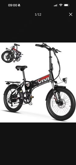 Brand new in box Vivi Folding Electric Bike for Adults, 20" x 2.4 Fat Tire Ebike, Peak 1000W Foldable Electric Bicycle, 22MPH Commuter E-Bike with 48V