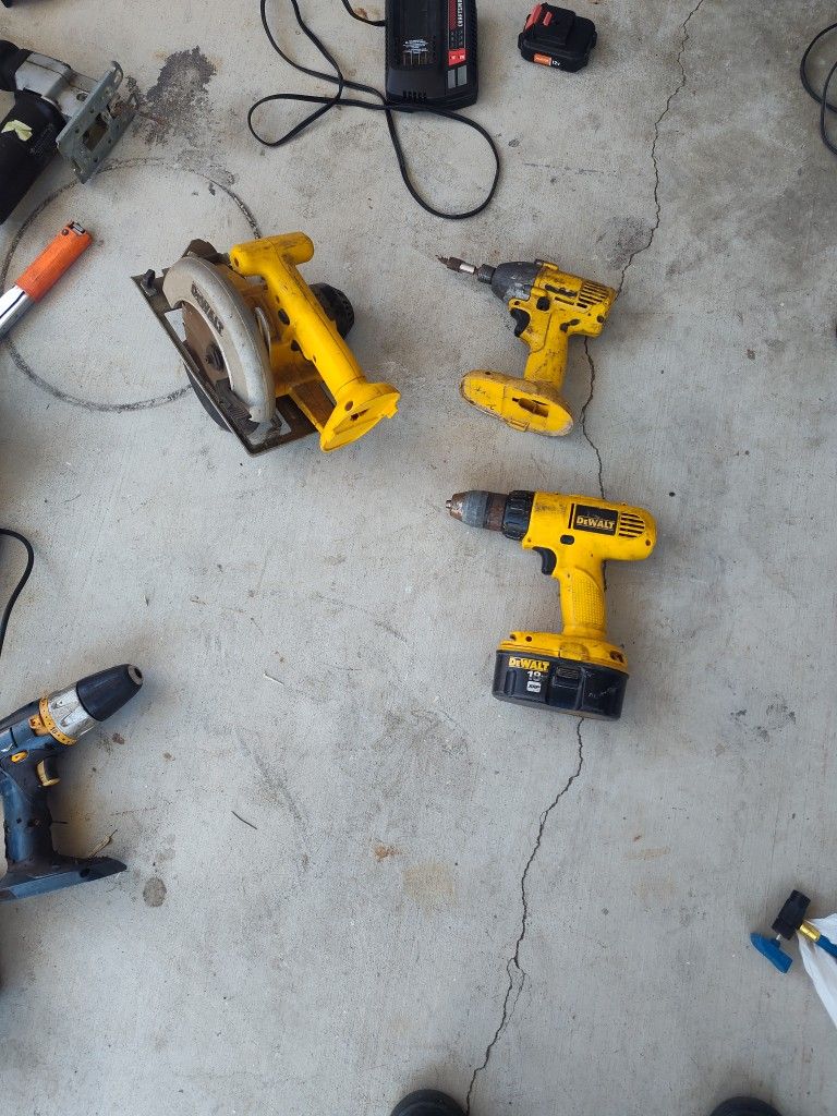 All Three DeWalt Drills 