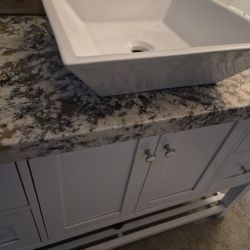 48" Bathroom  Vanity.  With Stone 