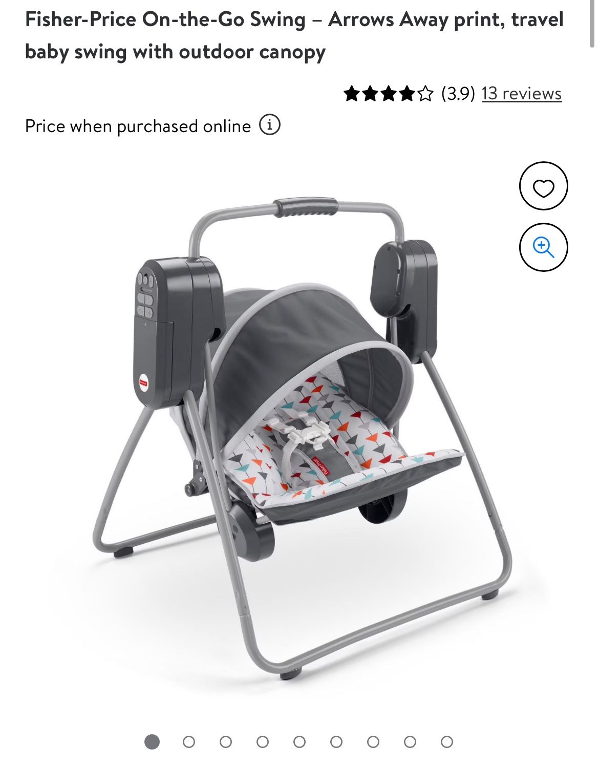 Fisher-Price on the go swing