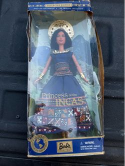 Princess of the Incas Barbie Dolls of the World Princess Collection Mattel 28373 Check pictures has wear on box but never opened or used   Princess of