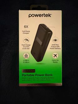 NEW Powertech Powerbank Back Up Charger 20,000 mAh 6x phone charge