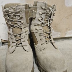 Tan Bates Tactical Boot With Side Zipper