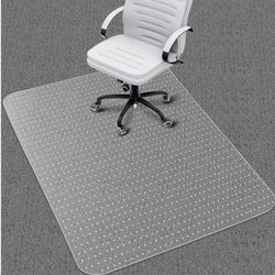 48"x36" Clear Desk Chair Mat for Carpet Floor, Computer Mat for Low Carpeted Floors,Thick and Sturdy Protector, Rug Pad for Rolling Chairs Office Work