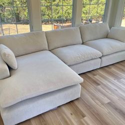 AP🎉 Ultra Comfy 3 Piece Cloud Sectional Couch With Chaise// Delivery & Financing 