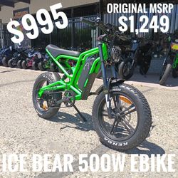 Ice bear e-bile $995 cash price for taxes and fees 