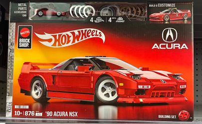 Mattel Hot Wheels Brick Shop ‘90 Acura NSX Building Set 876 Pieces IN HAND